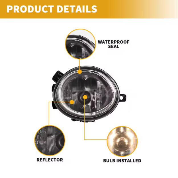 BMW 3 Series Winjet EMARK Factory Front Car Lamp Fog Lights Assembly for BMW E46 3 Series 2001-2005 E39 5 Series 2001-2004