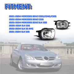 Mercedes Benz C-Class EMARK Halogen Fog Lamp ECE Fog Light Crystal C-Class W203 2002-2004 for Mercedes Benz Winjet Fog Lighting
