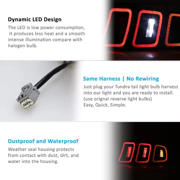 Ford Mustang Winjet Auto Light Full Led Rear Lamp Backup Light TailLights Assembly for 2010 2011 2012 2013 2014 Ford Mustang Tail Lights