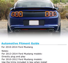 Ford Mustang Winjet Auto Light Full Led Rear Lamp Backup Light TailLights Assembly for 2010 2011 2012 2013 2014 Ford Mustang Tail Lights