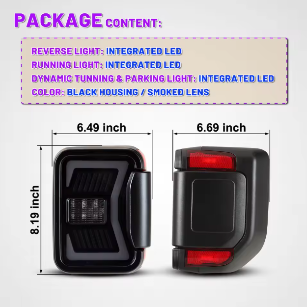 Jeep Gladiator Winjet Oem Service Factory Price Auto Light Tail Light for Jeep Gladiator JT 2019 2020