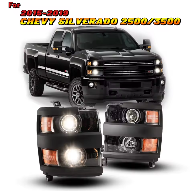 Chevrolet silverado Winjet Factory Auto Lighting Halogen Head Light Front Car Lamp for Chevy Silverado 2015 - 2019 Headlights