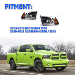 Dodge Ram Winjet China Manufacturer Supply Custom Auto Lighting Assembly Front Led Head Light for Dodge Ram 1500 2009-2018 Headlights