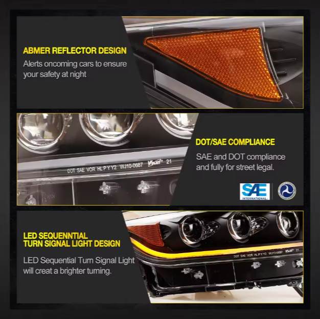 Ford Mustang Winjet China Factory Performance Easy Installation Head Lamp Light Led Headlights Assembly for Ford Mustang 2015 2016 2017