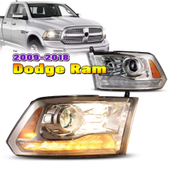 Dodge Ram Winjet Factory Price Custom Easy Installation Auto Lighting Front Headlights Head Light Lamp for Dodge Ram 2009-2018