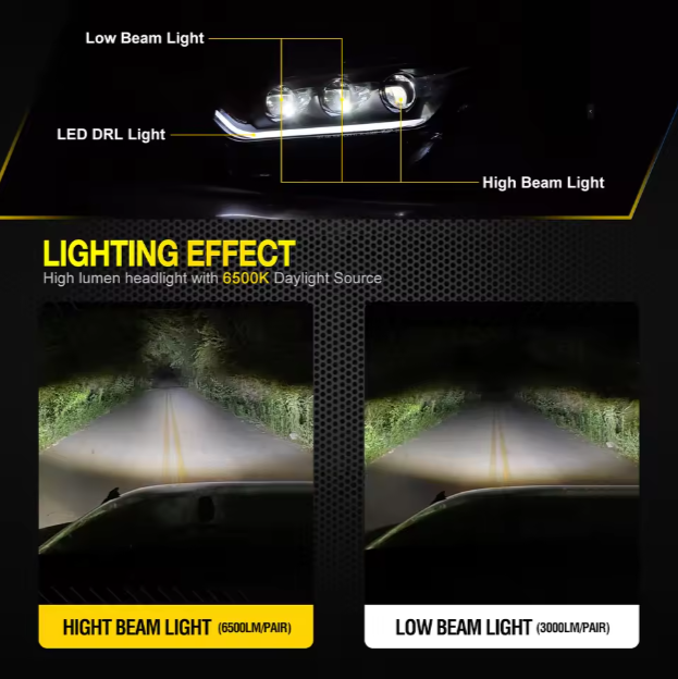 Ford Mustang Winjet China Factory Performance Easy Installation Head Lamp Light Led Headlights Assembly for Ford Mustang 2015 2016 2017