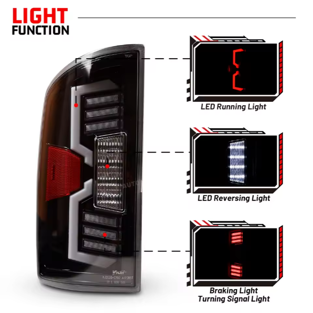 Dodge Ram Winjet Custom LED Rear Lamp Tail Lights for Dodge Ram 1500 2500 3500 2002-2006 Taillights