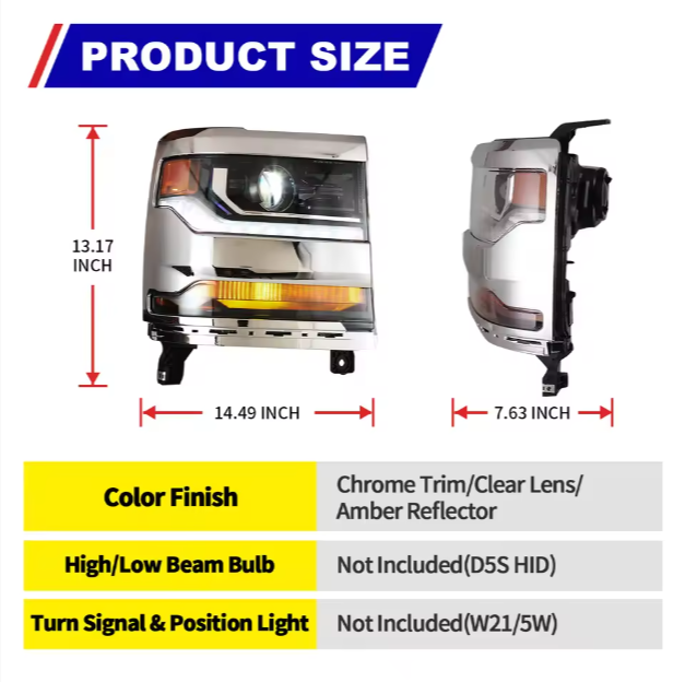 Chevrolet  Silverado Winjet Professional Manufacturer Led Car Auto Light Head Light Lamp Assembly Headlights for Chevy Silverado 2016-2018