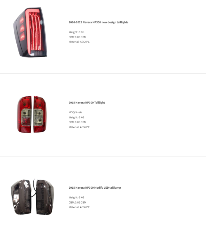 NISSAN Navara NP300 Taillight Tail Lamp