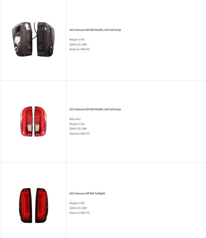 NISSAN Navara NP300 Taillight Tail Lamp