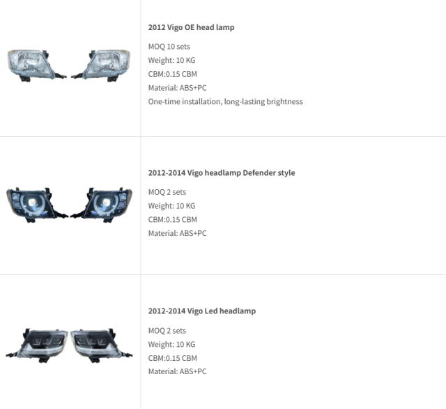 TOYOTA Hilux Headlight Head Lamp