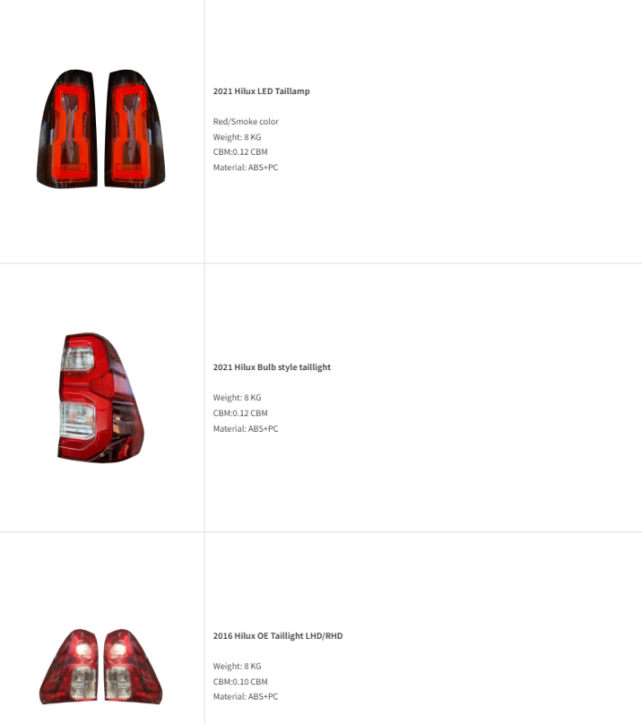 TOYOTA Hilux Taillight Tail Lamp