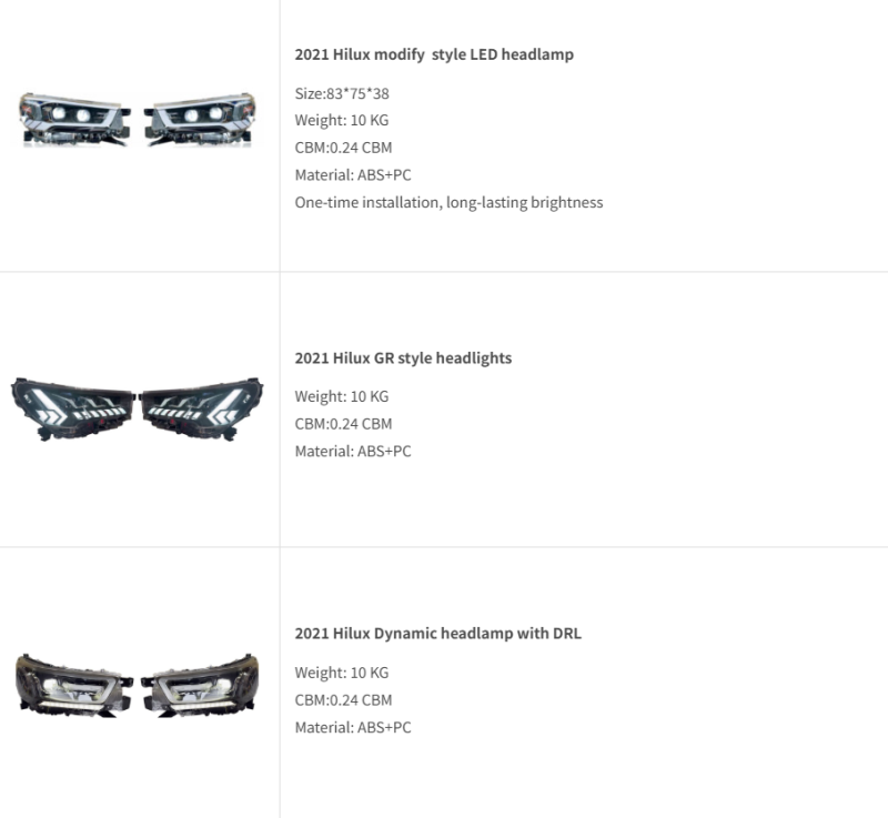 TOYOTA Hilux Headlight Head Lamp