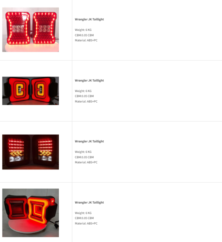 JEEP Wrangler JK Wrangler JL Tail lamp Taillight