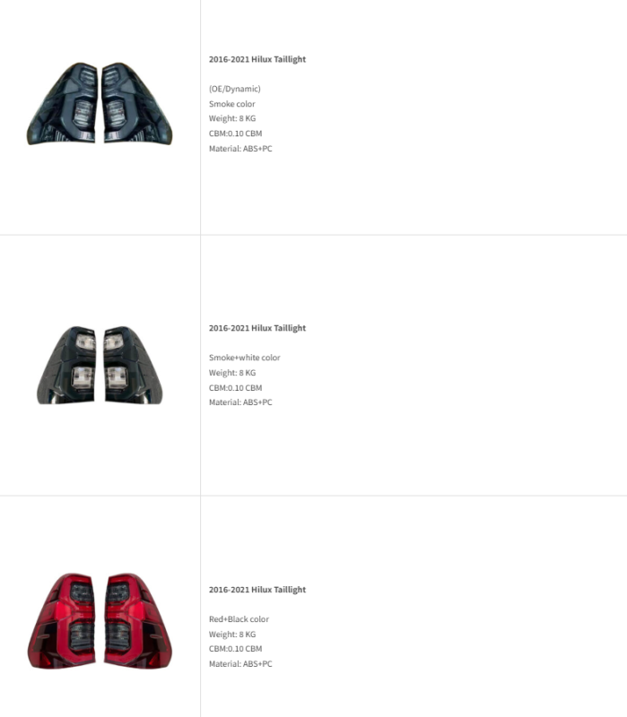 TOYOTA Hilux Taillight Tail Lamp