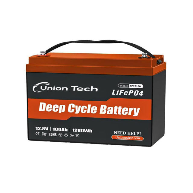 UnionTech 12V-100Ah 1280Wh 6000 Cycles Deep Cycle Battery Standard/Rapid Charge Battery