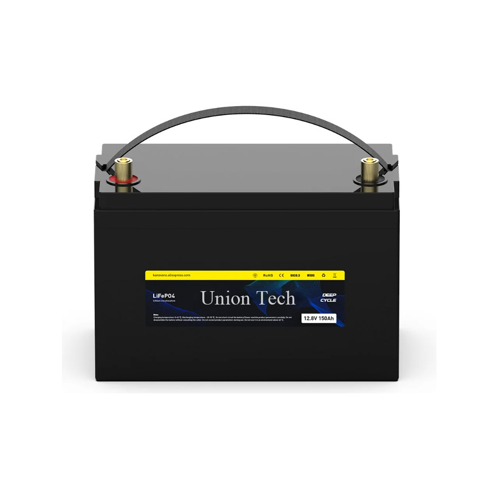 Uniontech 12.8V 150Ah Lifepo4 Power Bank 100Ah Battery 3000 Cycles Deep Cycle Battery