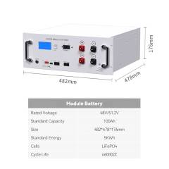 LiFeP04 51.2V 400Ah Multiple Batteries Stackable Rack Energy Storage System