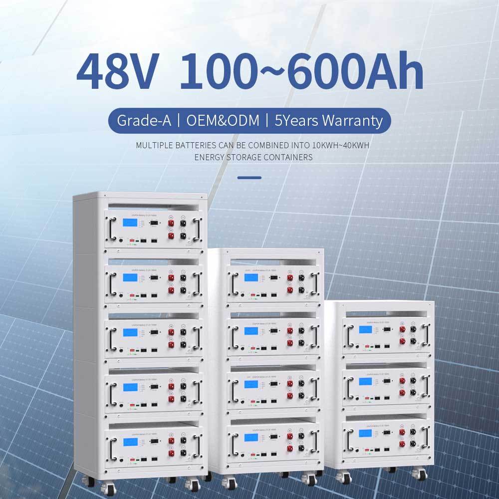 LiFeP04 51.2V 400Ah Multiple Batteries Stackable Rack Energy Storage System