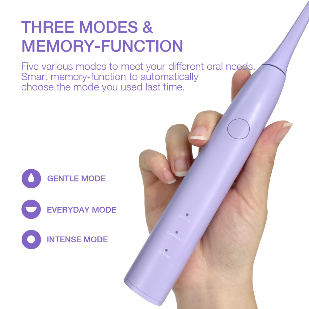 Different Colors Rechargeable Electric Toothbrush With Three Brushing Modes