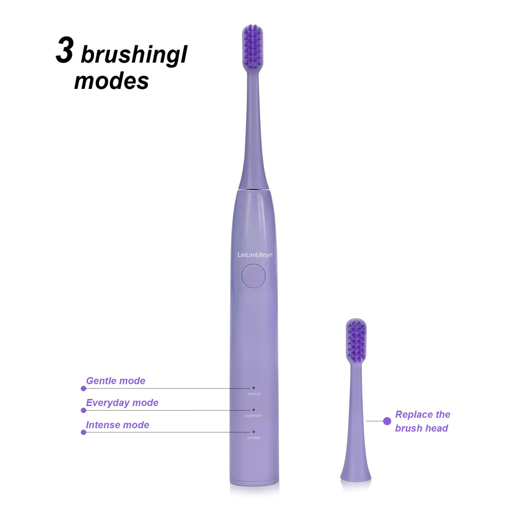 Different Colors Rechargeable Electric Toothbrush With Three Brushing Modes