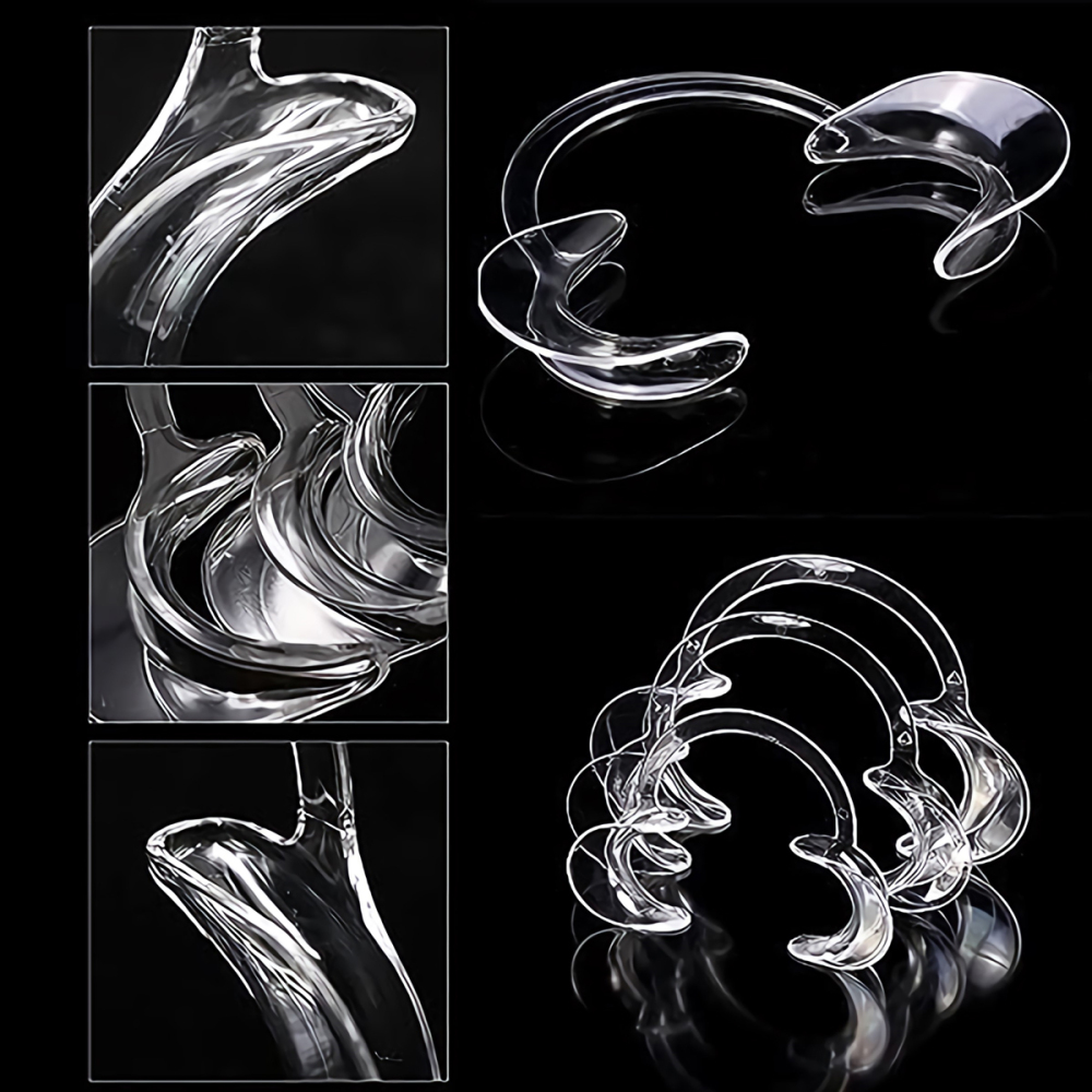 Professional C Shape Autoclavable Mouth Opener Retractors Teeth Whitening Clear Dental Medium Size Cheek Retractor