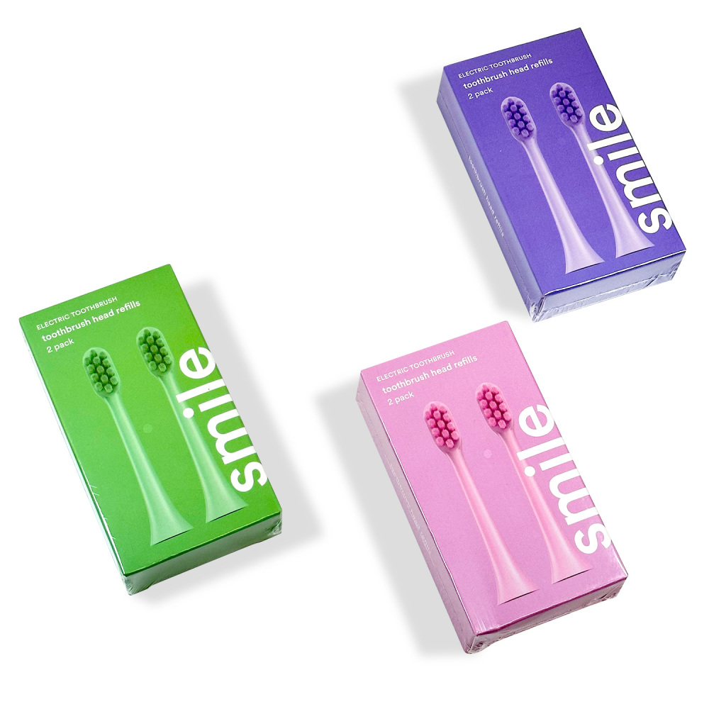 Wholesale High Quality 2 Pack Toothbrush Head Refills Electric Soft bristles Toothbrush Replacement Heads