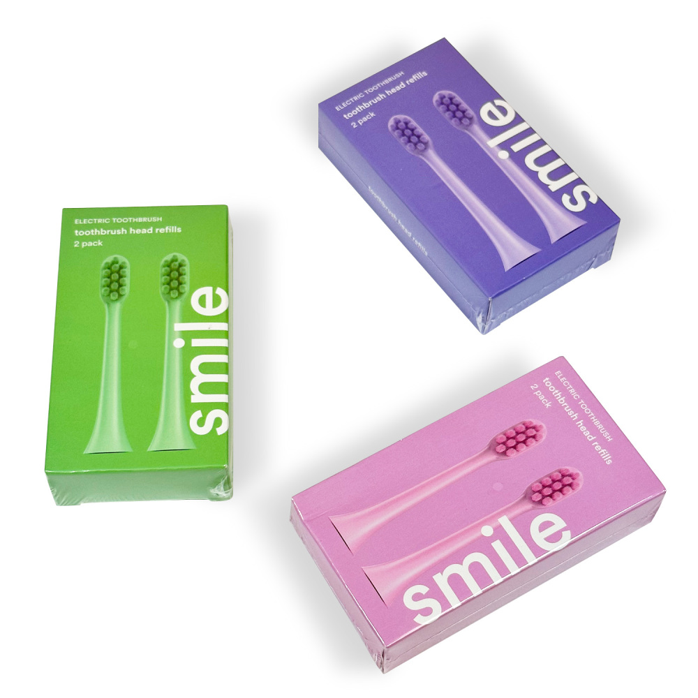 Wholesale High Quality 2 Pack Toothbrush Head Refills Electric Soft bristles Toothbrush Replacement Heads