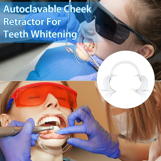 Professional C Shape Autoclavable Mouth Opener Retractors Teeth Whitening Clear Dental Medium Size Cheek Retractor
