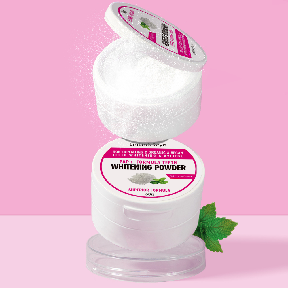 Fresh Breath Care Oral Stain Removing Tooth Powder No Sensitivity Enamel Safe Mint Flavour PAP+ Teeth Whitening Powder