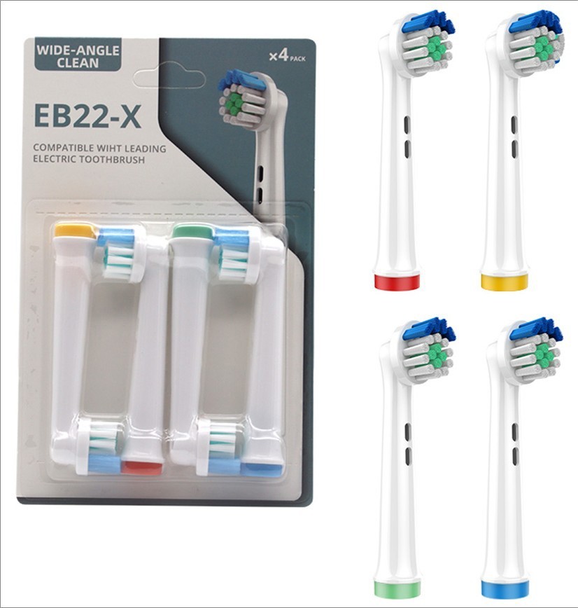 Wide-angle cleaning Electric Toothbrush Replacement Head for Oral-B (4pcs in 1 pack) EB22-X-J
