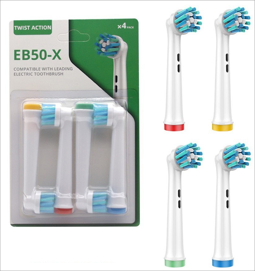 Multi-angle cleaning Electric Toothbrush Replacement Head for Oral-B (4pcs in 1 pack) EB50-X-J