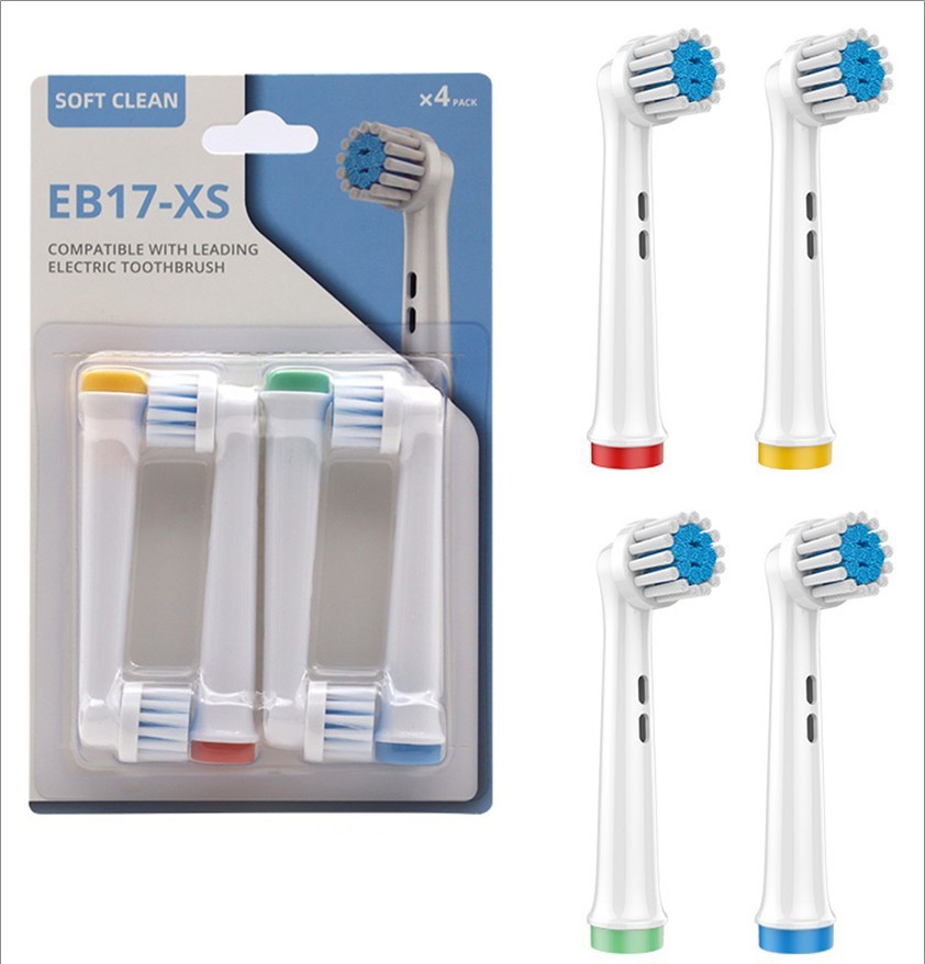 Gentle and sensitive Electric Toothbrush Replacement Head for Oral-B (4pcs in 1 pack) EB17-XS-J