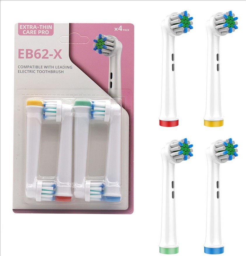 Ultra-fine bristle soft Plus Electric Toothbrush Replacement Head for Oral-B (4pcs in 1 pack) EB62-X-J