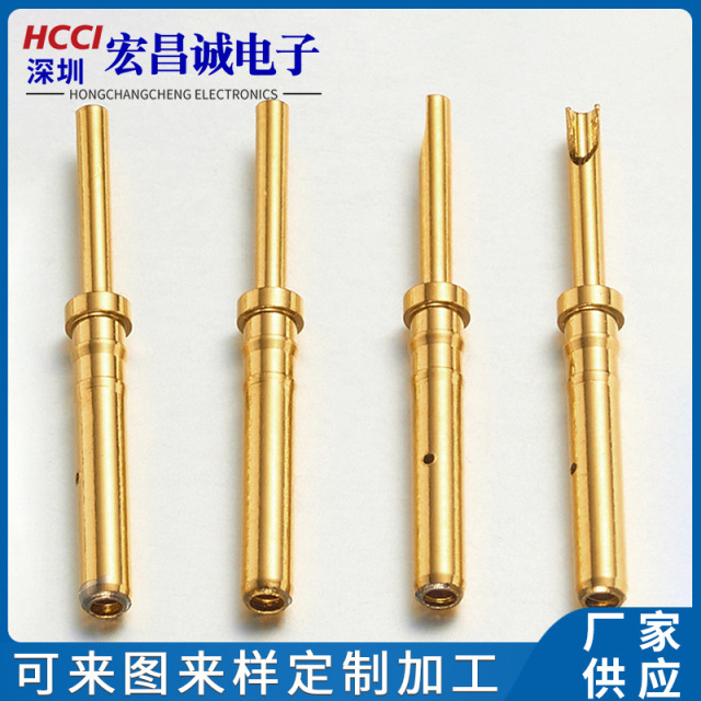 Electronic copper pins, pins, sockets, copper parts, copper pins, gold-plated copper pins, electronic pins, European connectors