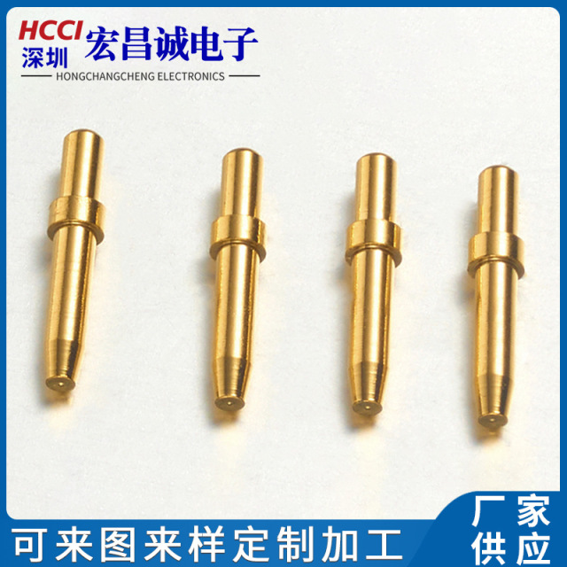 Gold-plated copper pins Electronic pins Conductive pins Solid copper pins TWS Bluetooth headset contacts Brass turning parts