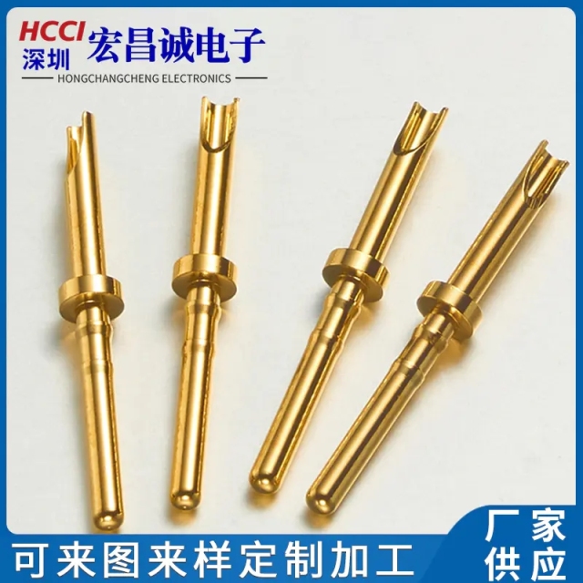 1.5 pin jack copper gold plated 1u" waterproof connector 1.5 pin male and female terminals