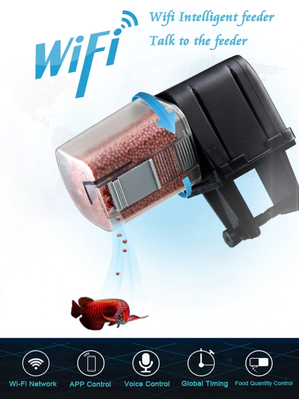 LONDAFISH Aquarium Wi-Fi Fish Feeder Automatic Fish Feeders Auto Fish Food Timer Feeder for Fish Tank