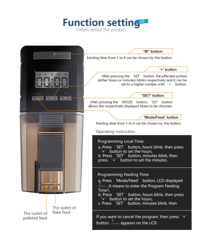 Aquarium Fish Feeder Automatic Fish Feeders Auto Fish Food Timer Feeder Fish Tank