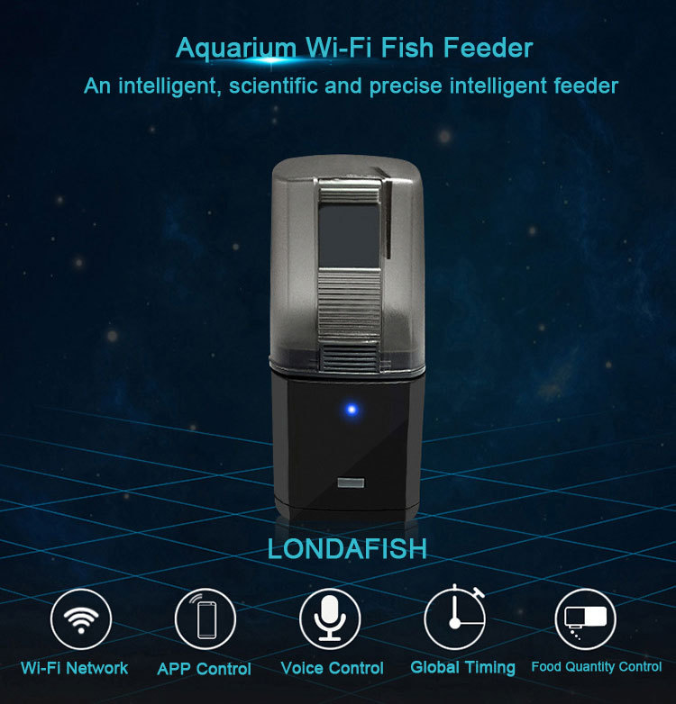 LONDAFISH Aquarium Wi-Fi Fish Feeder Automatic Fish Feeders Auto Fish Food Timer Feeder for Fish Tank