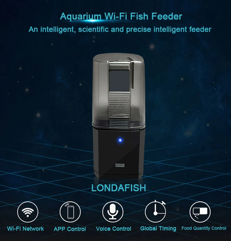 LONDAFISH Aquarium Wi-Fi Fish Feeder Automatic Fish Feeders Auto Fish Food Timer Feeder for Fish Tank