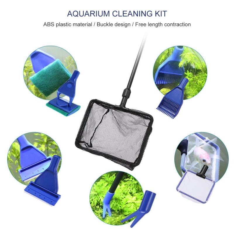 LONDAFISH Cleaning Tools for Aquarium Cleaning Kit for Fish Tank Glass Tank Cleaning kit 6-in-1