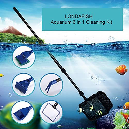 LONDAFISH Cleaning Tools for Aquarium Cleaning Kit for Fish Tank Glass Tank Cleaning kit 6-in-1