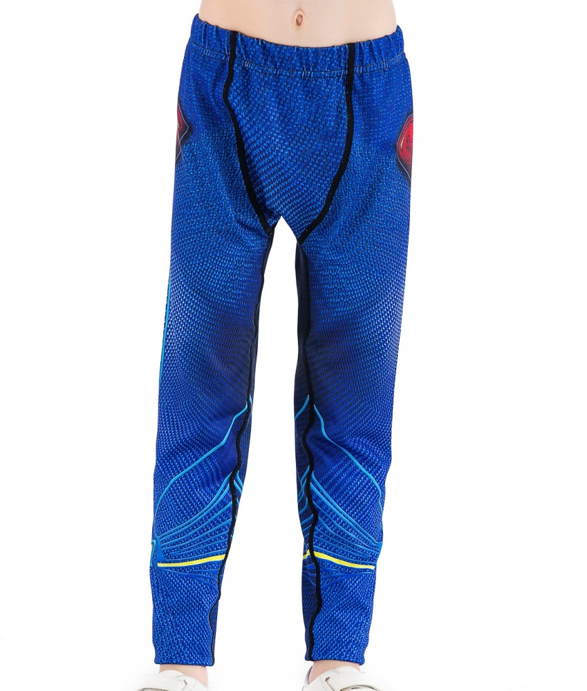 Boys Superhero Long Pants Lightweight Compression Leggings Base Layer Kids Sport Running Trouser