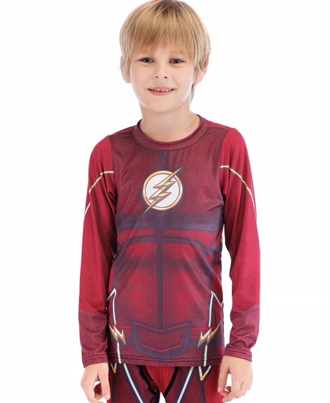 Boys Superhero Long Sleeve Boys Party Classic Role Playing Leisure Long Sleeve T-Shirt