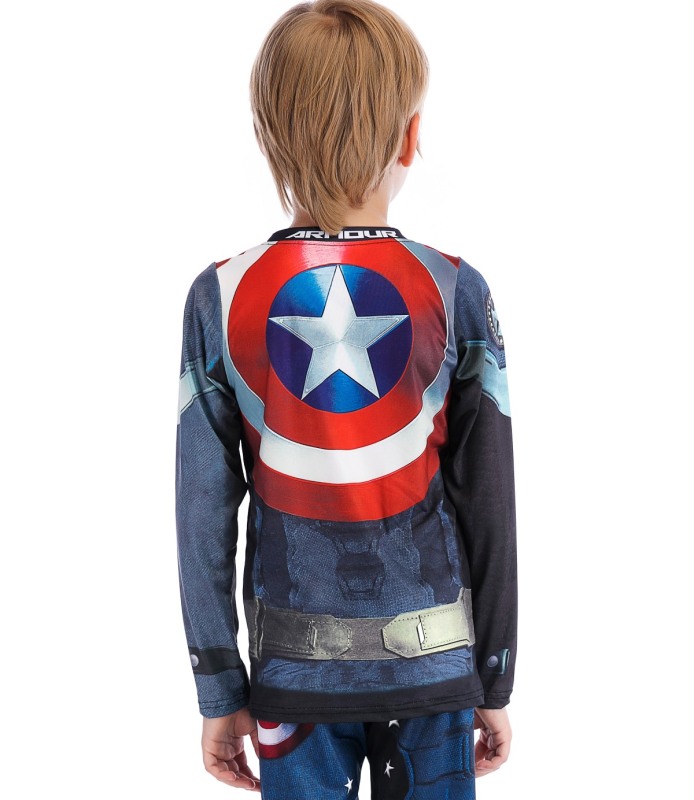 Boys Superhero Long Sleeve Boys Party Classic Role Playing Leisure Long Sleeve T-Shirt