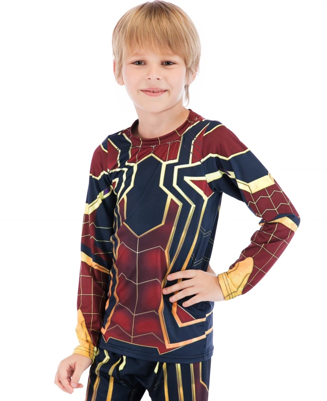 Boys Superhero Long Sleeve Boys Party Classic Role Playing Leisure Long Sleeve T-Shirt