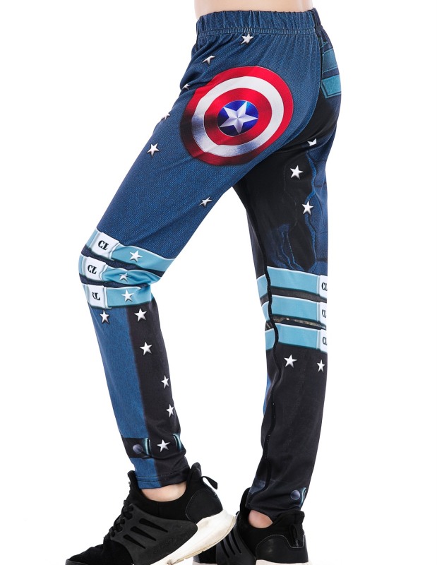 Boys Superhero Long Pants Lightweight Compression Leggings Base Layer Kids Sport Running Trouser