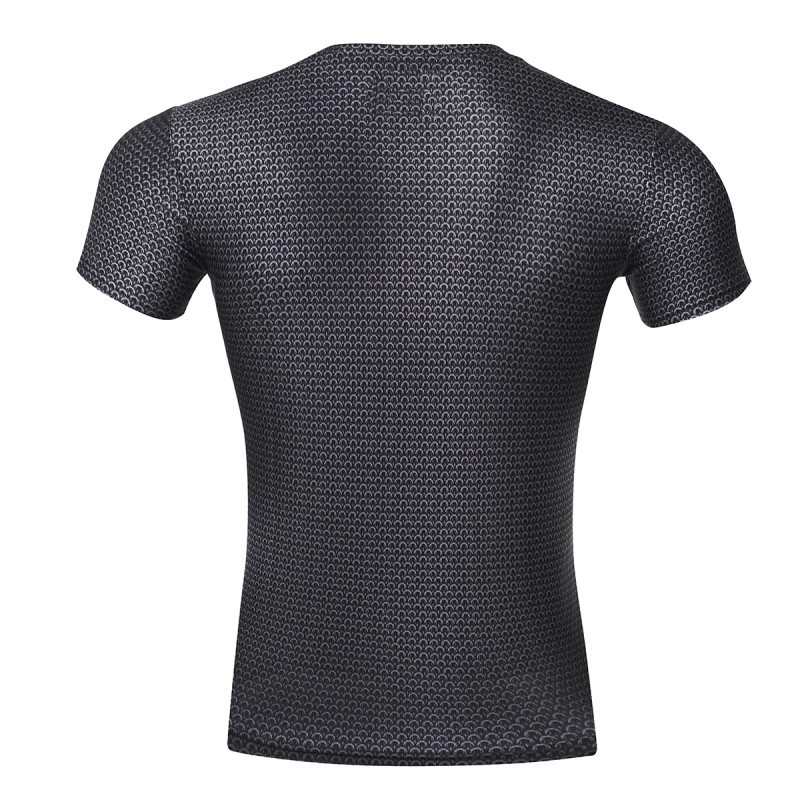 Men's Film Super-Hero Series Compression Sports Shirt Skin Running Short Sleeve Tee