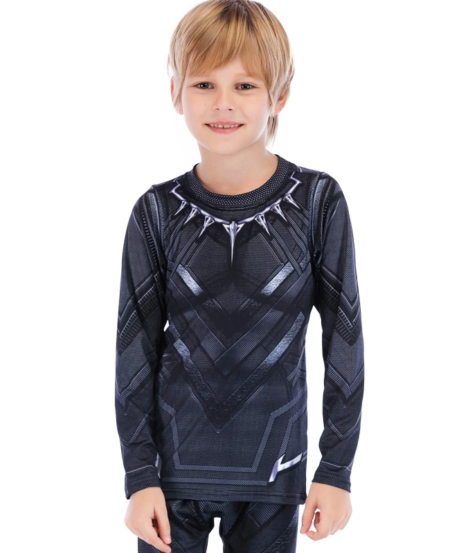 Boys Superhero Long Sleeve Boys Party Classic Role Playing Leisure Long Sleeve T-Shirt